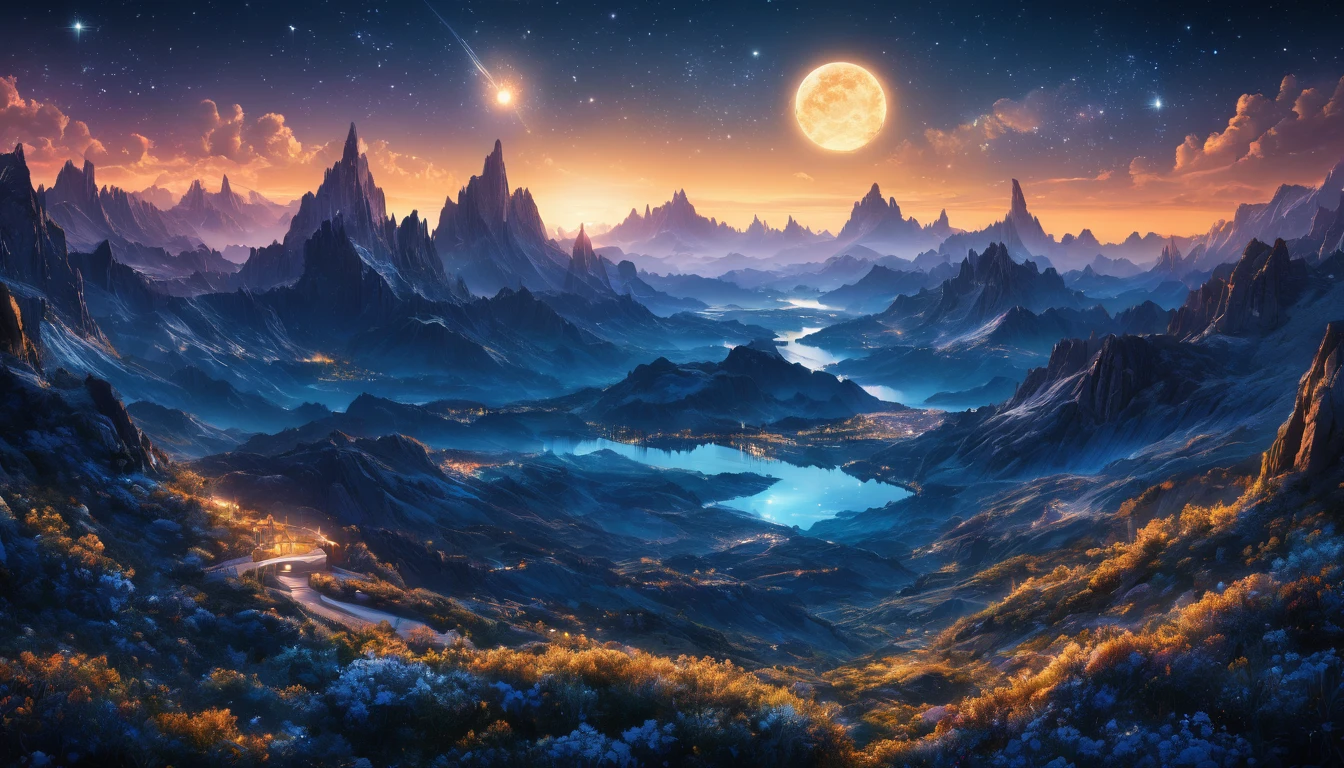 A dreamy night with stardust by Al Williamson, (panoramic , artstyle-art deco but extremely beautiful:1.4), (intricate details, masterpiece, best quality:1.4)
Terragen, beautiful massive landscape, epic scenery, Terragen, , looking at viewer