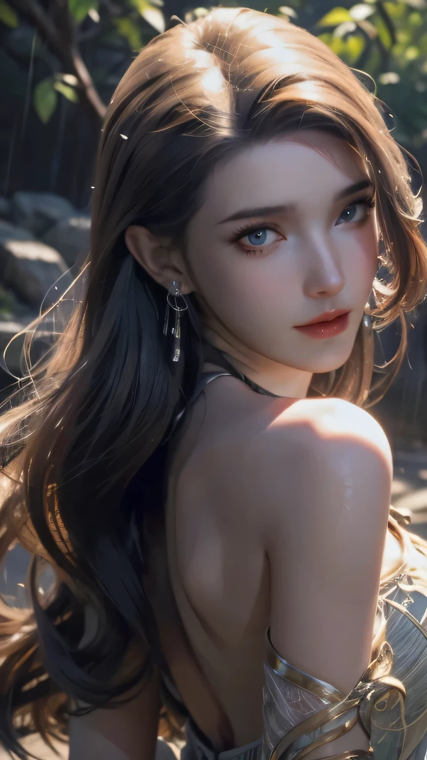 （realistic， high resolution：1.3）， 1 woman with a perfect body， Very detailed face and eyes，long hair， big girl，Revealing the rift 5)),, lightning, Hyper-realistic graphics, The most realistic graphics, 1 woman, alone, alone, very sharp, Surreal picture, naked, noได้แต่งตัว, no.lift the body、Focus on big breasts、Tight waist、wide bottom、Tyndall Effect、Virtual image、(Highly detailed skins:1.2)、pink nipples, pink pussy