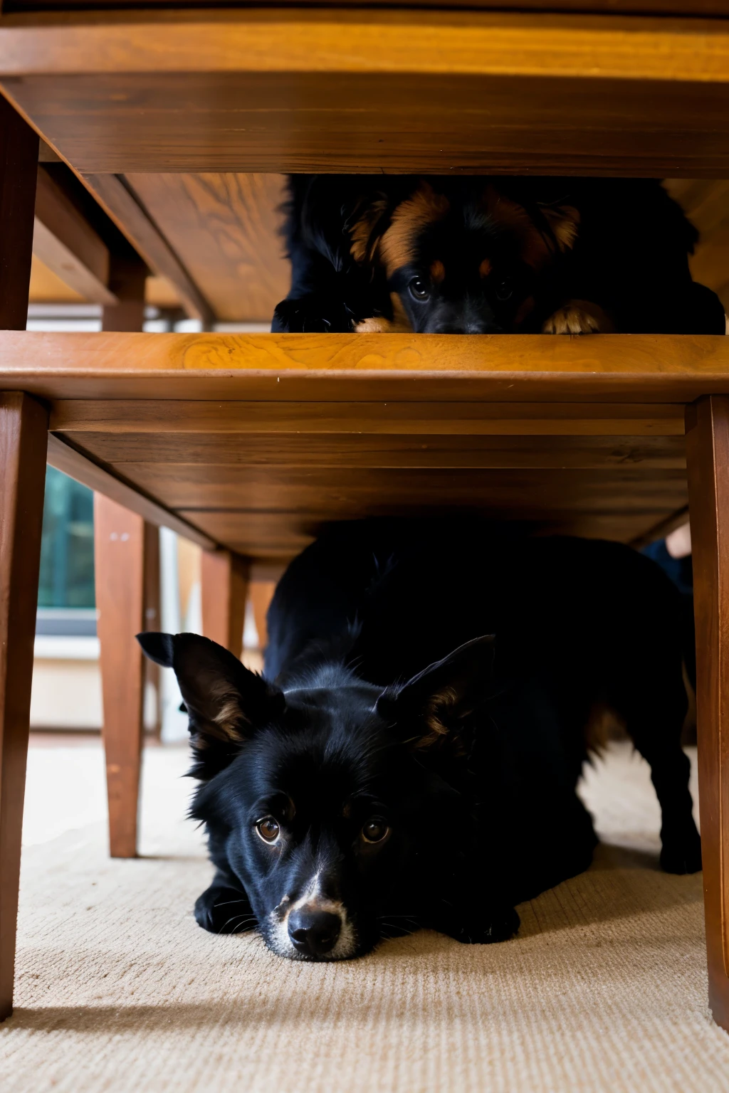 Duch is under the table