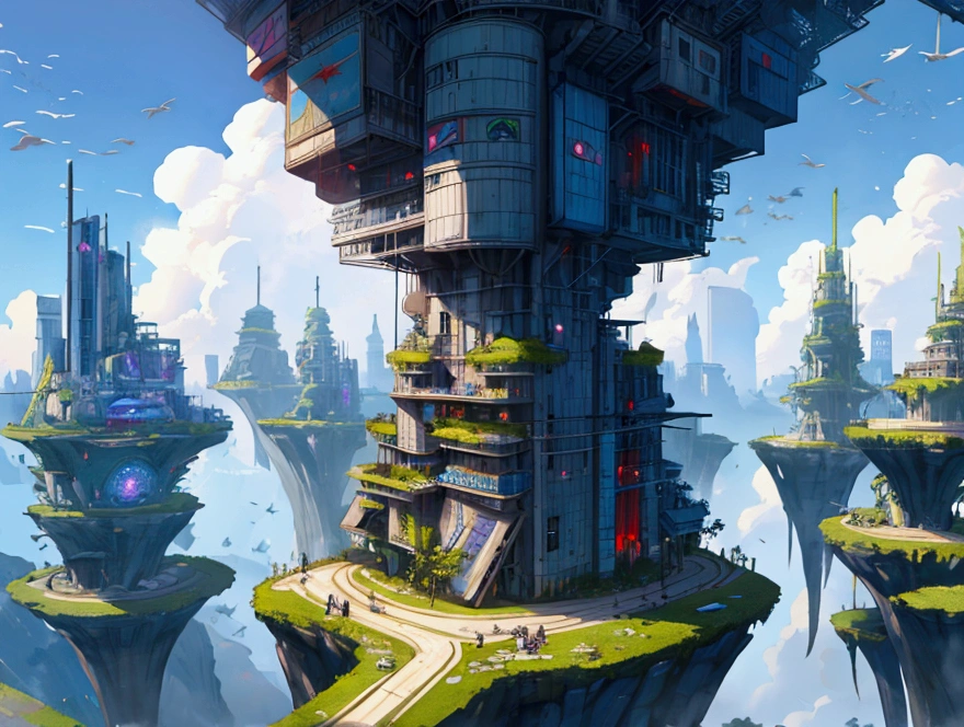 world of game, future city with game everywhere, no person