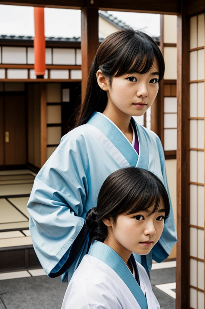 Girl, wearing a japanese 