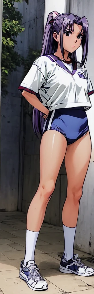 masterpiece, best quality, high resolution, ultra-detailed,,perfect face,slender perfect body, Tight belly,Toned buttocks,Constricted waist,(((2 girl to game))), ,(pink:-1.5) (blue:-1.5) hair, (braided short hair), shy daughter, short stature, small tits,(flom indoor badminton court), (((badminton player))), small tits, short pants spats show off, short pants,focus, looking at viewer, (wet:1.4) hair and skin, volleyball,((covered erectile nipples clothes)),((very wide shot ))
