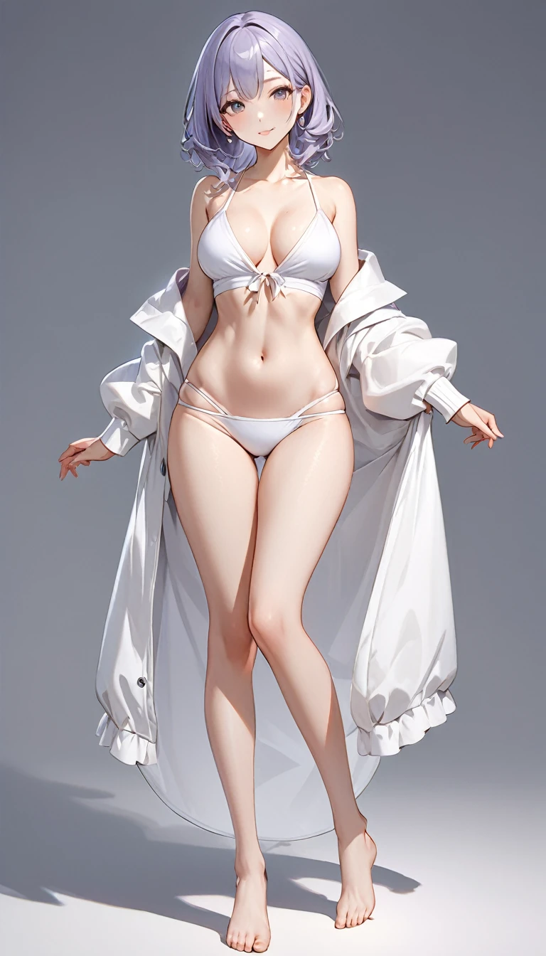 Extremely delicate full-body shot, 1girl, 独奏, Detailed and accurate body, Firm and moisturized skin texture, Clear details, Revealing facial details, barefoot, Anatomically correct hand, Casual clothing, Ultimate Quality, 