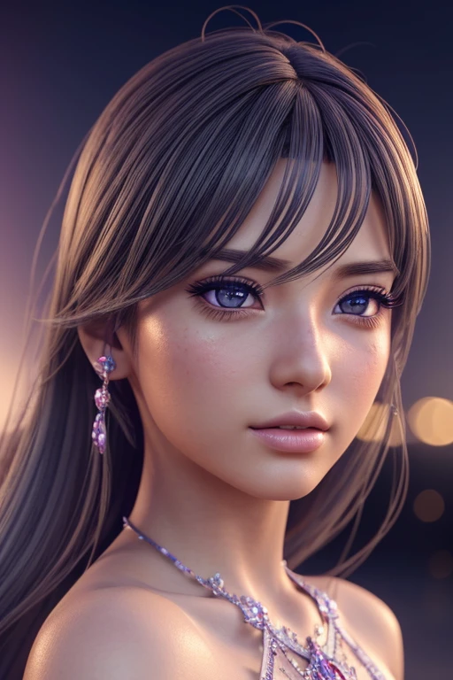 a wibu girl,1girl,beautiful detailed eyes,beautiful detailed lips,extremely detailed face and skin,long eyelashes,anime style,3d render,photorealistic,8k,cinematic lighting,dramatic lighting,highly detailed,intricate details,vibrant colors,fantasy background,colorful environment,elegant pose,dynamic angle