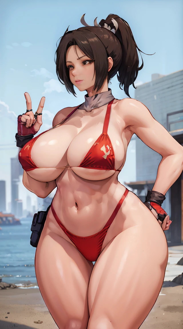 stomach,thighs, Micro bikini, belly button ,Gloves without fingers ,clavicle,
