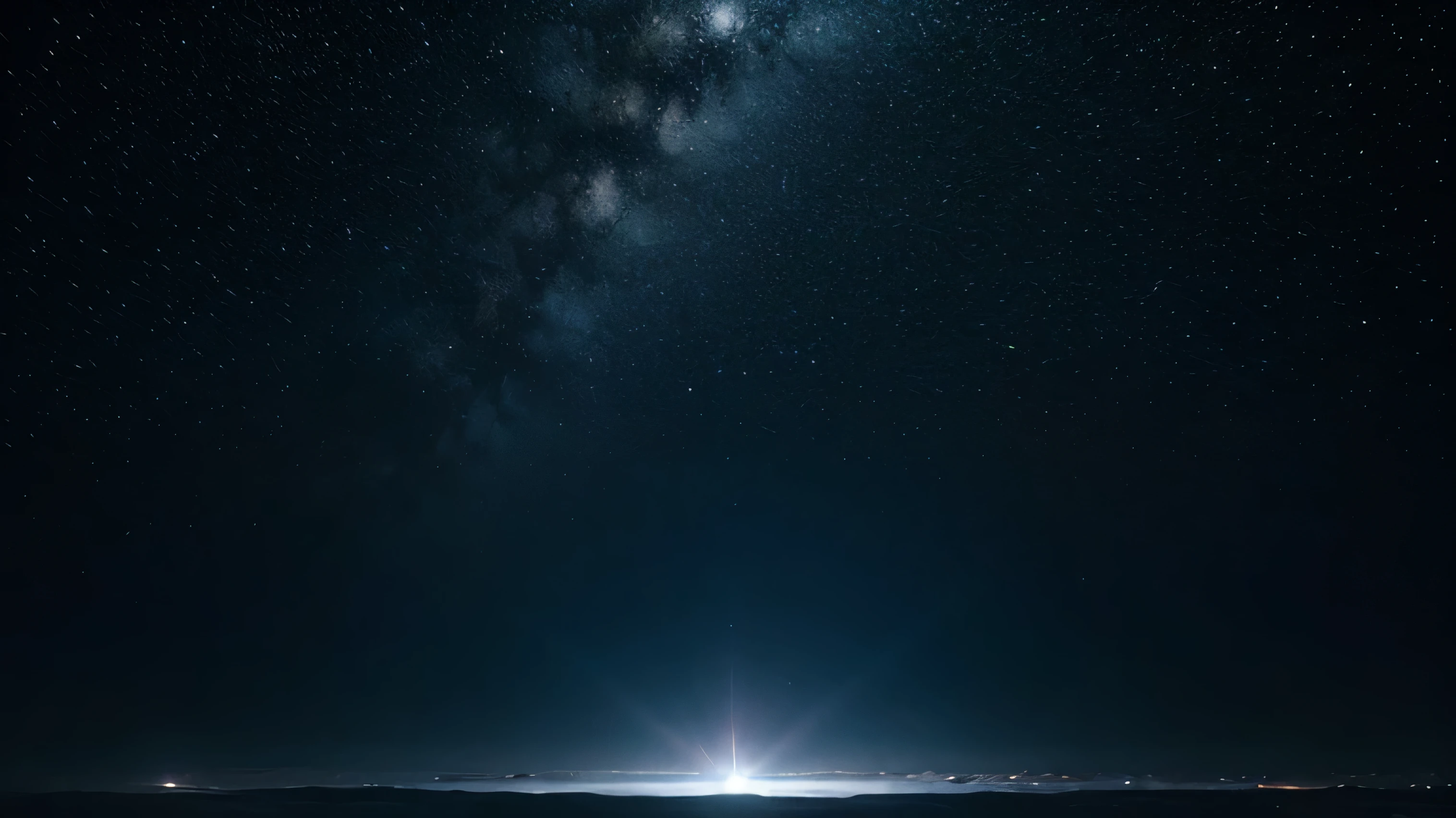 "A vast expanse of shimmering, ethereal particles drifting through an endless void"