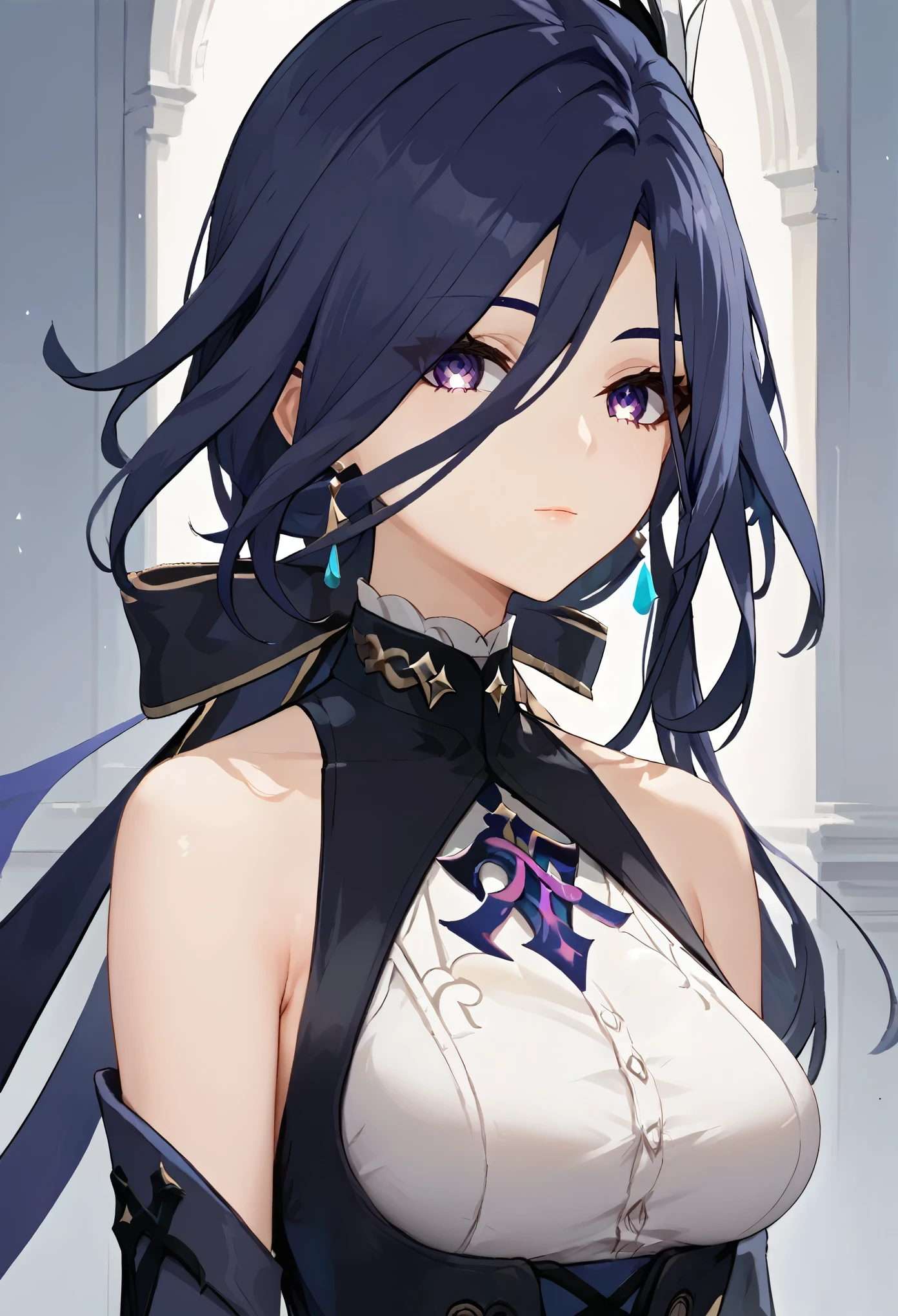 score_9, score_8_up, score_7_up,source_anime, high res image,masterpiece,best quality,girl,cute face,clear skin,clorinde_genshin,