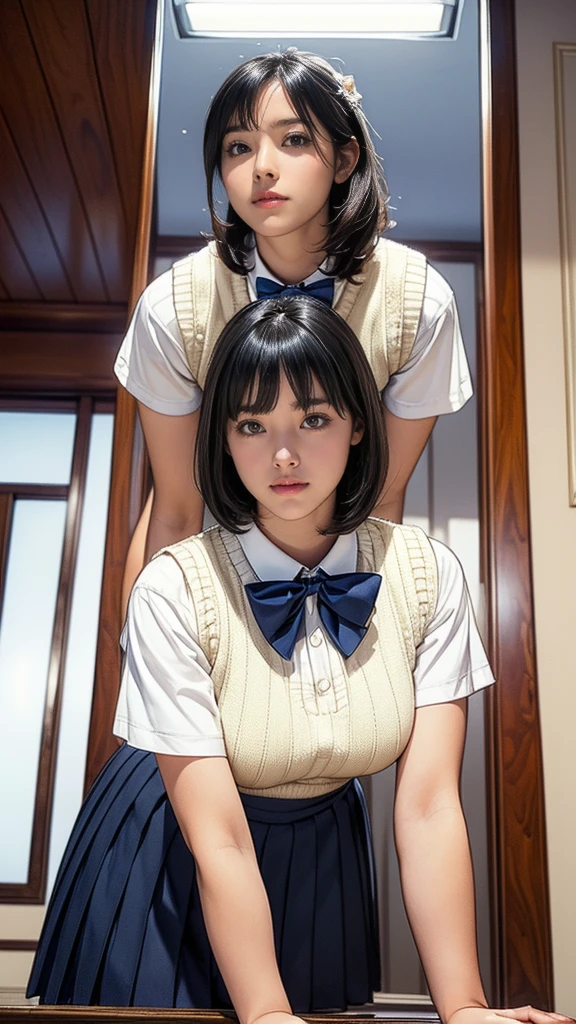 nsfw,(Tabletop:1.2, Highest quality:1.2), 32k HDR, High resolution,pussy,Old man and teenage girl in uniform,Japanese women,((A woman with perfect style)),((Woman with a slim waist)),(A woman with perfect proportions),A man in his 80s and a woman in her teens,Black-haired woman,((Long Hair,Shaggy,Messy Hair),Girl in a sailor suit,Naked Man,Girl puts her hand on man's crotch,Girl wearing a collar,A pure and serious girl,Girl attacked by old man,Girl with disgusted expression,Woman being pushed down by an old man,((Rubbing the penis)),((A man's erect penis)),(Long black haired female student:1.2),(Smooth long black hair:1.2),(The serious has long, straight black hair.:1.2),Embarrassed, moist eyes,Sad expression,Looking into the camera,((The old man is naked)),Highly detailed eyes and face, Realistic Face Proportions, Stunning eye for detail, Realistic beautiful face, Very small face, Realistic small beautiful eyes, (((The person wearing the sailor uniform is a woman:1.5))),(((Men are naked:1,5))),((Girl being attacked by old man)),((A girl being forcibly held by an old man)),((The girl hates it)),((The old man is smiling faintly)),((The man is an old man)),((The man is 100 years old)),
