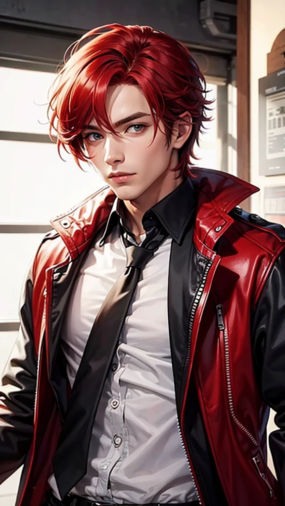 Handsome red hair demon