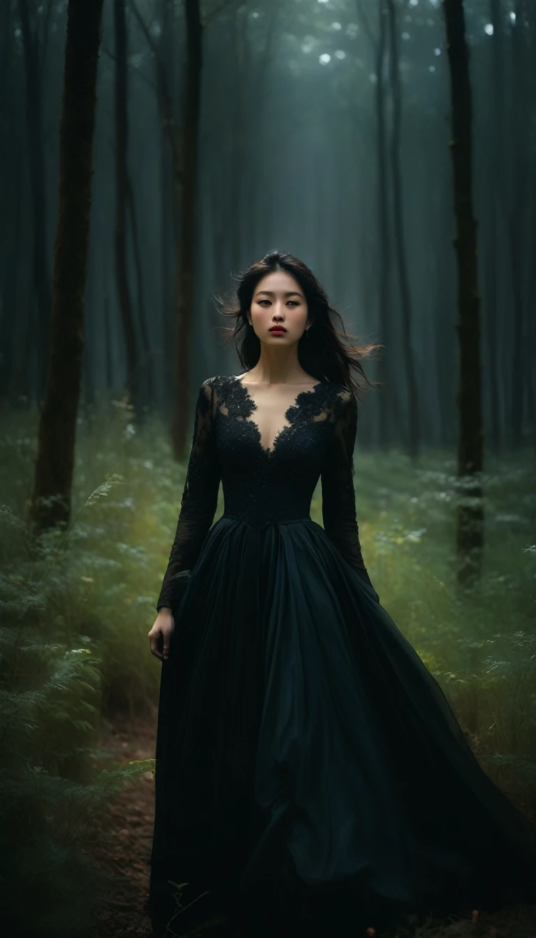 ((Masterpieces with up to 16K resolution):1.6),((soft_color_photograph:)1.5), ((超detailed):1.4),((Cinematic stills and dynamic angles):1.3) | ((Double contact):1.3), ((恐ろしい黒いdie神のシルエット効果):1.2), ((Superimposed on a beautiful woman):1.1)《Dark forest sky》Agnes Cecil, Jeremy Mann, Oil and ink on canvas, Awesome dark art, Super dramatic light, photographイラスト, Amazing depth, the Ultra-detaileded, 虹colorの黒, Additional Dreams, intricately detaileds, Amazing depth, Great atmosphere, attractive, An unusual and vibrant landscape, ((die神鎌):1.1), Maximalism ((that&#39;It&#39;s Beautiful Outside, It&#39;s ugly inside, Pressure and pain, Beauty and despair, hard and soft, positive and negative, Hot and cold, sour, Lively but boring, perfectionな調和, Light and shadow, Young and old, Black and White, Corresponding color, noise々Quiet and peaceful, Chaos and Peace, die):1.2) A complex masterpiece from the leader in real-time engineering. | Rendered in Ultra-high definition with UHD and retina quality, this masterpiece ensures anatomical correctness and textured skin with super detailed. Focus on high quality and precision, This award-winning work is、Capture every nuance in stunning 16K resolution, Captivate your audience with vivid images. | ((perfection_composition, perfection_design, perfection_Layout, perfection_detailed, Ultra_detaileded)), ((Strengthen_all, repair_all of)), learn more, Strengthen.