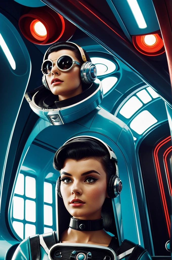 Retro-Futuristic Style: Design characters with a mix of vintage and futuristic elements, like a 1960s sci-fi look with modern, sleek accessories.