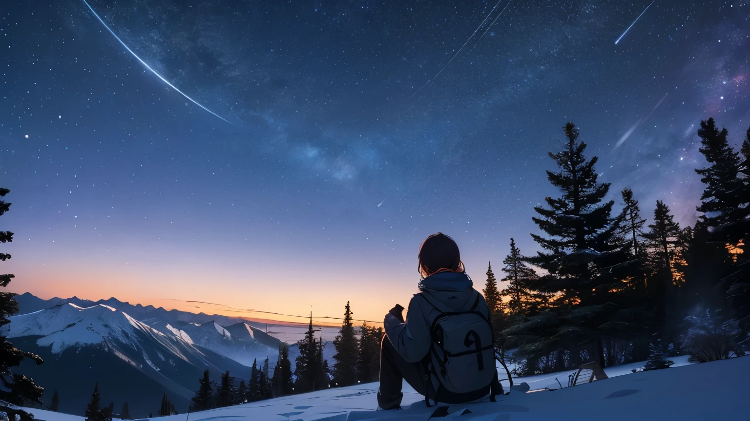 It's easy to be on top of a mountain and under a tree looking up at the night sky