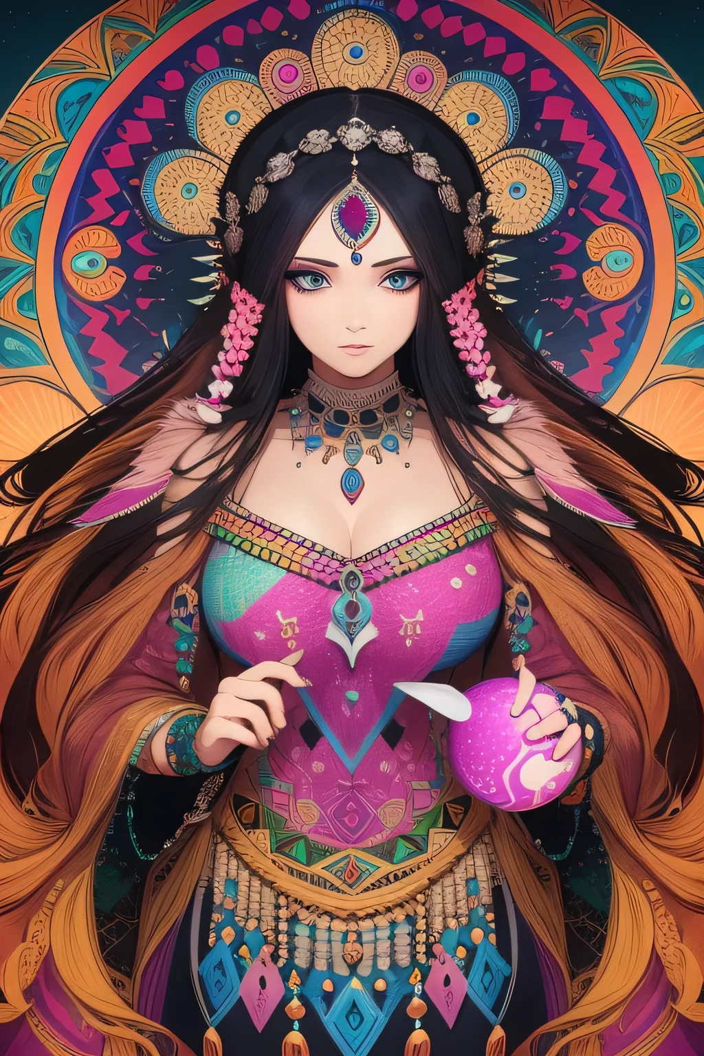 {{{{masterpiece}}}}, {{{Super detailed}}}, {{{high resolution}}}, {{good anatomy}}, (((best quality))),((emerald eyes,brown hair)),{{Extremely detailed and refined}}, {4k CG wallpaper}, {{illustration}}, ((dark skin,african lady,dark brown skin)),((bust shot,bigger eyeballs)),(high ponytail|Detailed hair|blunt bangs|shiny hair),(((elf))),{pink pajama,long sleeves},,{{{emotionless,milf,mature face}}},(lesbian,mystery,intoxicated,1 woman:1),small breasts,(Color difference:1.2),(simple background),(arms down)