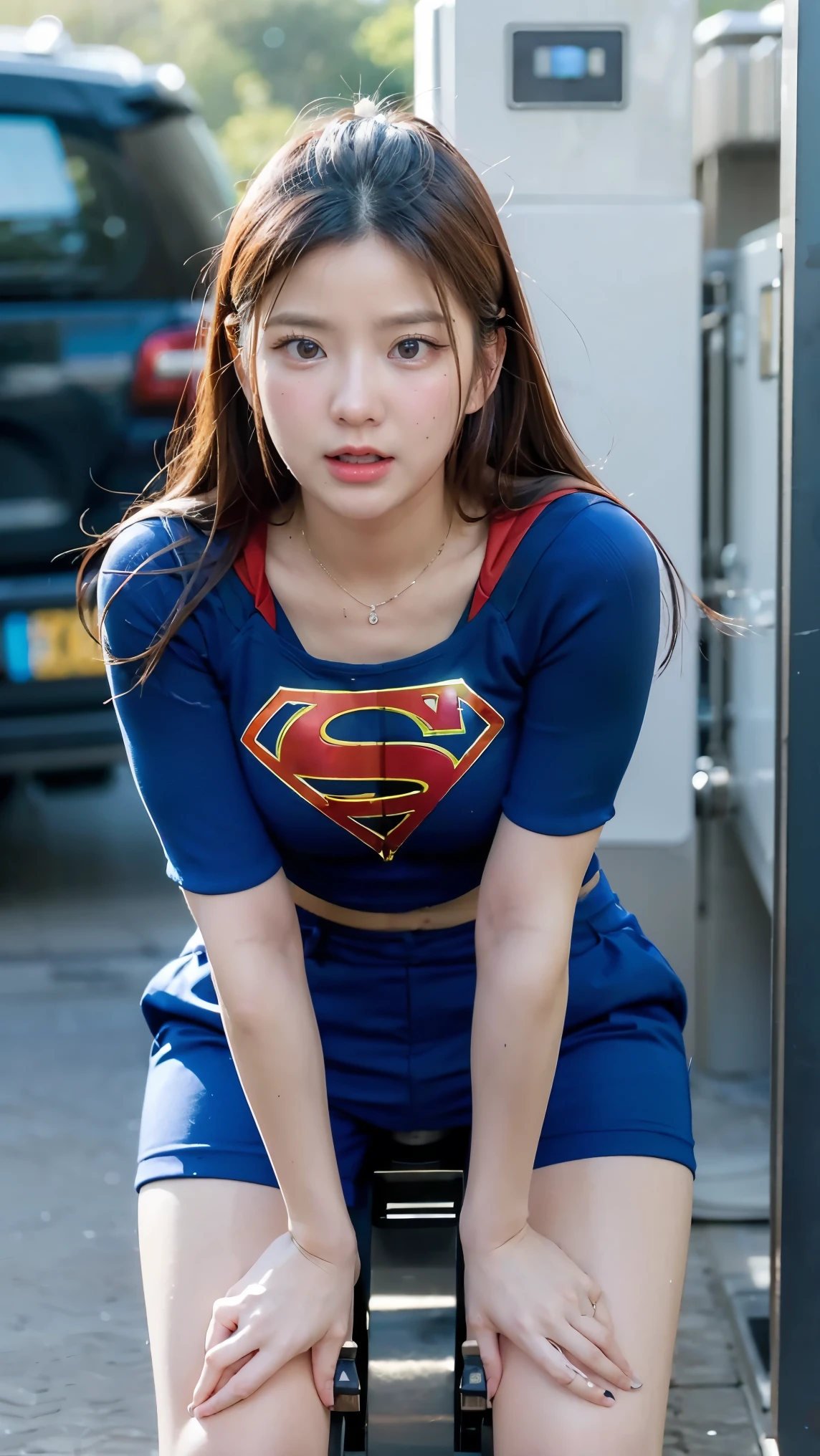 (1 very busty supergirl:)、(One Supergirl gets raped by a robot:)、Close ~ eyes、Panting、(Rubbing her crotch against a fucking machine:1.7)、Alien Invasion、Blitzed by Supergirl、torture、biological experiment、Restrained with hands raised high、