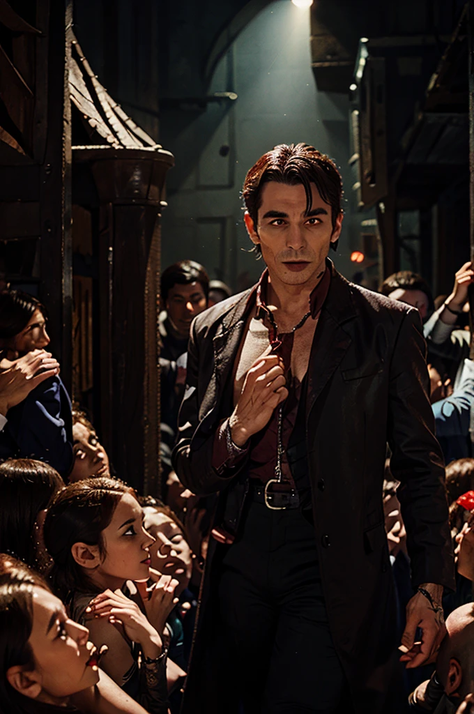 male vampire among the crowd