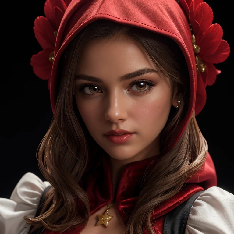 close photo, attractive young woman, (beautiful face:1.1), detailed eyes, luscious lips, (large eyes:1.0), (toned body:1.1), (long wavy hair to the floor:1.2), wearing (red and white bikini:1.2) on a (forest:1.2).,(by Artist Ross Tran:1.3),(Solarpunk Art:1.3)