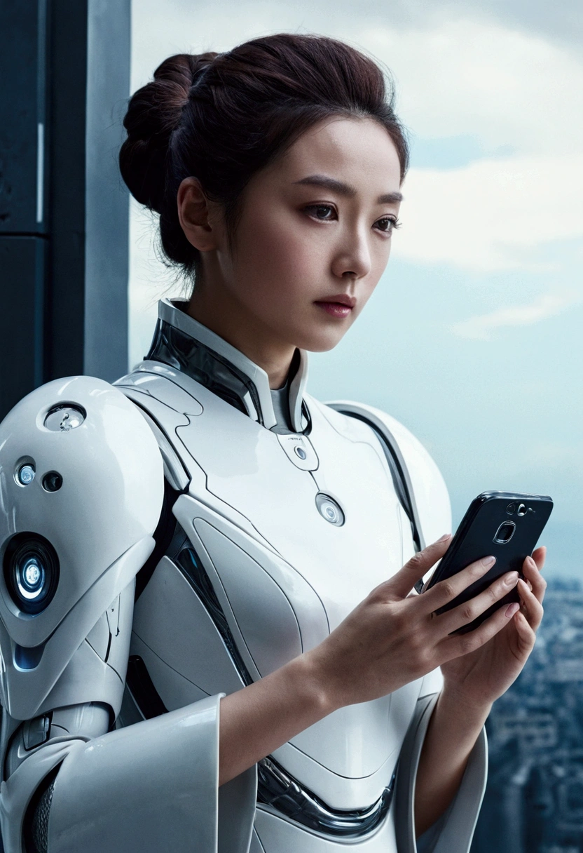 View smartphone、Lady