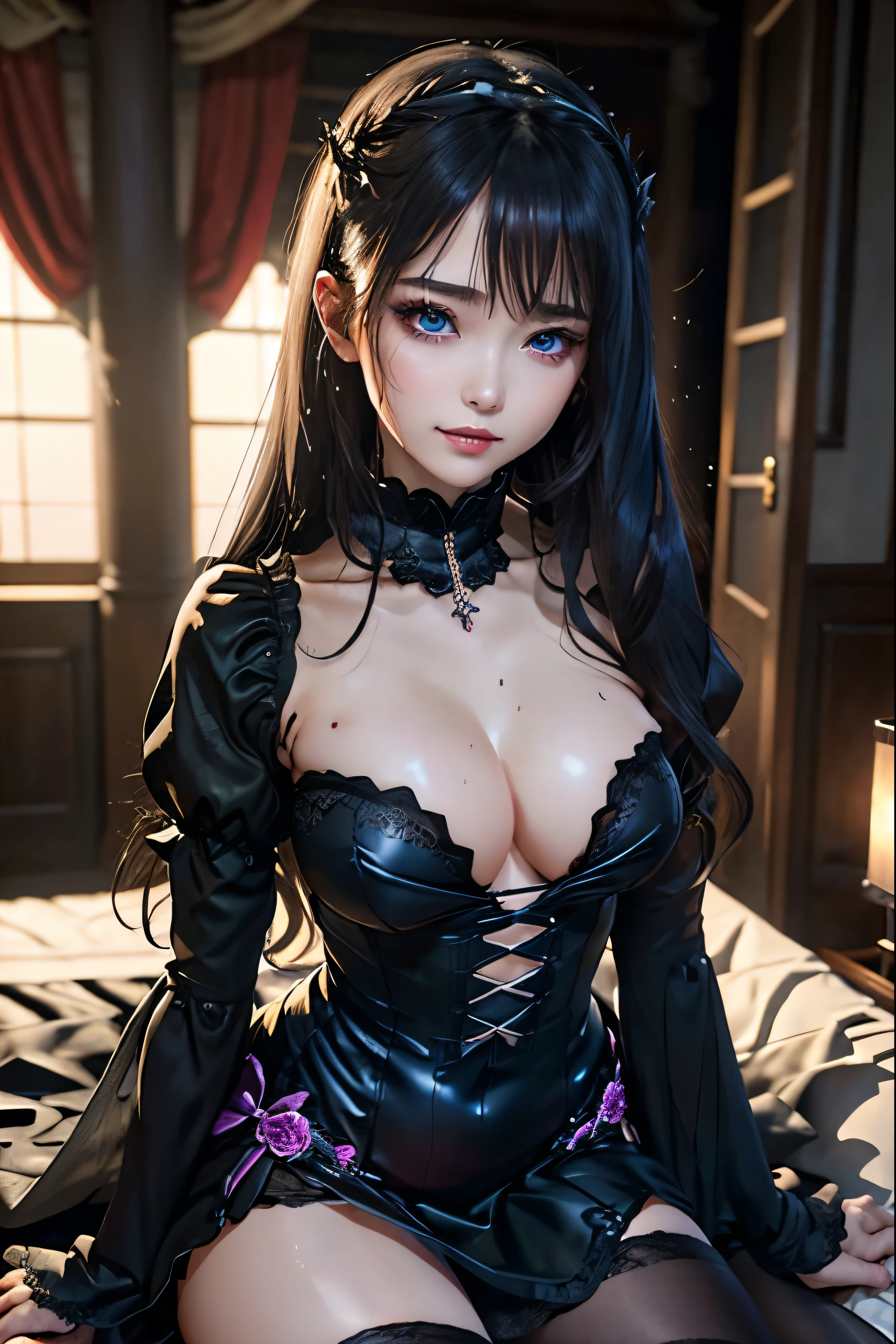 Hard Dark Gothic Makeup、Black dark eyeshadow、sad、Good skin radiance、Dark Gothicメイク、Dark smile、palace、The beauty of fragrance、24-years-old、Expressions of intense sexual pleasure、Embarrassed look、Dark Gothic、Highest quality、Expression of sexual pleasure without pain、Drunk face、Purple maid outfit、mysterious、noble、Loving smile、Twin tail hair、Right eye is blue、Left eye is red、Super tempting pose、Platform heel shoes、Heavy makeup、Gothic ta Clothing、Silver Hair、Long Hair Straight Hair、Cute Gothic Loliress、Beautiful Face、elegant face、Attractive face、Stained glass background、Chest glistening with sweat、The room is dark、goth long dress、Bell Sleeves、Wizard Sleeve、Decadent look、Sexually excited expression、Wet shiny thigh water、Thighs that are wet and shiny with oil、Background of a room full of roses、Sad look、Rose Maiden、The embroidery is pink、The dress has pink embroidery.、Thigh-high socks、Knee-high socks、Gentle expression、Dark black eyeshadow、Stained glass and rose background、Thighs are a little thin、Female Duo、Female couple、dark church background、Stained glass、Black metal world、Dark Castle、Dark Room、Slender body、gothic long dress、Victorian dress、Small breasts、With a glass of wine in your right hand、With a lantern in his left hand、The bed is covered with roses、Her thighs are shining with sweat、My body is wet and shiny、There is a lot of glitter on the thighs、I am sweating、My thighs are sticky with sweat.、My thighs are glistening with sweat、My whole body is sweaty and shiny、I sweated a lot.、My thighs are sweaty、My wet thighs are glistening with sweat.、There is a lot of sweat shining all over my body、Slender body、I rest my head on the pillow、Sleeping in bed、Beautiful legs、Outstretched legs、Lying in bed、Lying on your back in bed、The legs are quite thin、Thin legs、On all fours、Knee Up、Kneel、Slender thighs、Put your arms behind your back、Kneel、Super beautiful straight hair、Straight hair to the ends、Straight Perm Hair、Show off your thighs、