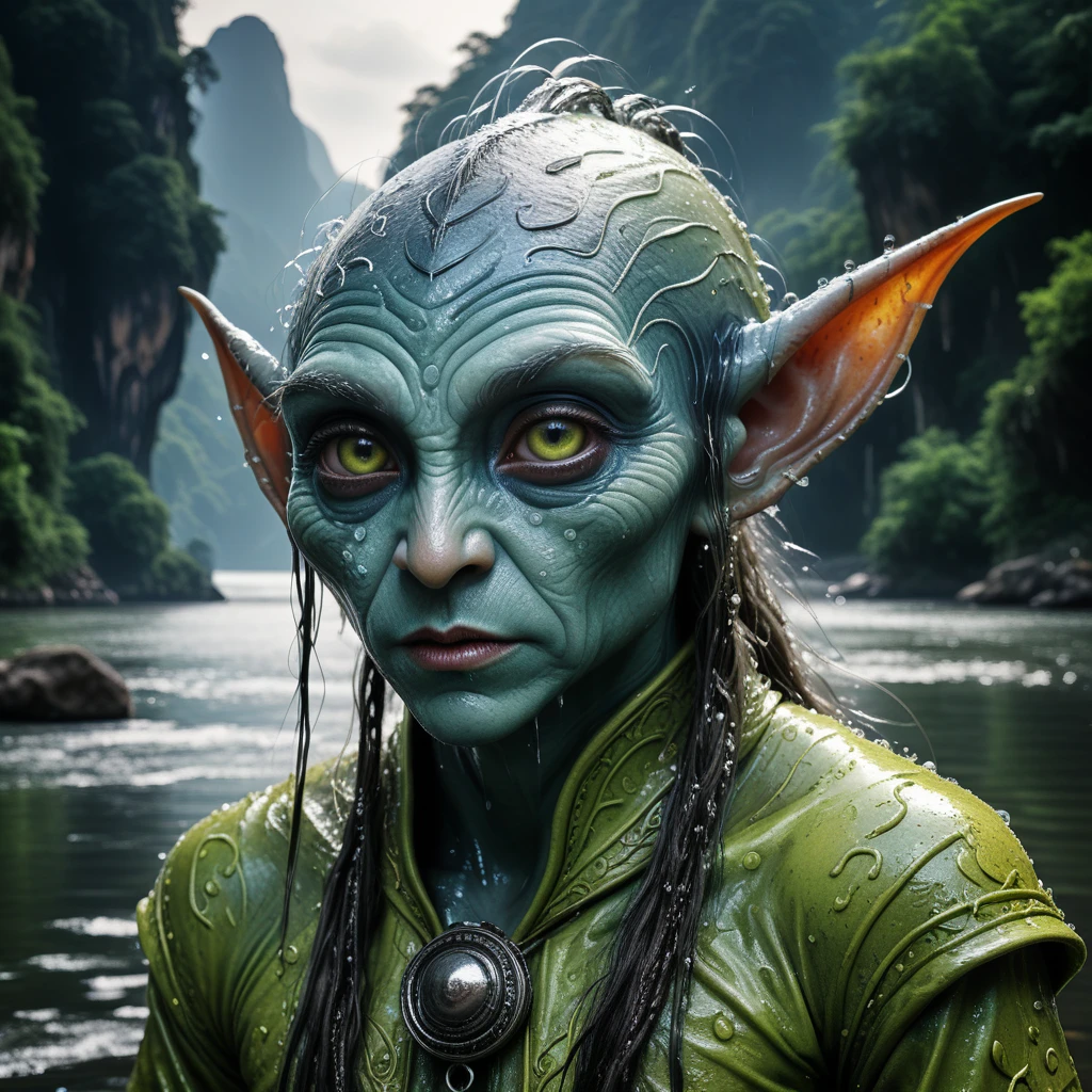 full body shot,beggar niobium Manganite Alien essence,native Italian , wants to eat,survival in the crime city of the future,cinematic,soft colors, colorful,natural skin textures, hyperrealism, hyper detailed,extremely detailed,high contrast,masterpiece,realistic,Ultra detailed, complex parts,realistic wet skin,extremely complex,Epic realistic, cinematic стиль,irina yermolova,high contrast,HDR,extremely detailed, [deep night landscape],masterpiece,complex parts,faded,eyes extremely detailed, Tall detailed eyes,permission 8k,RAW,retina, Nikon Z9,China,Songbird,orc,Li River in Guangxi Zhuang of China,TKT style, fish, pointed ears，ideal, elf，transition between two artistic styles, Ink painting in photorealism, double contact, x-ray, creative, bright light, masterpiece, Fantasy, Abstract, Surrealism, super detailed, a high resolution, stop:35;

