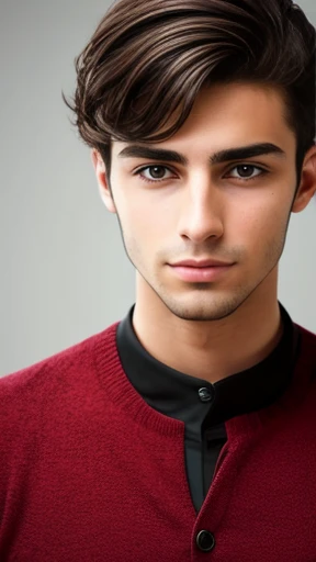  A young Italian man focus on his face
