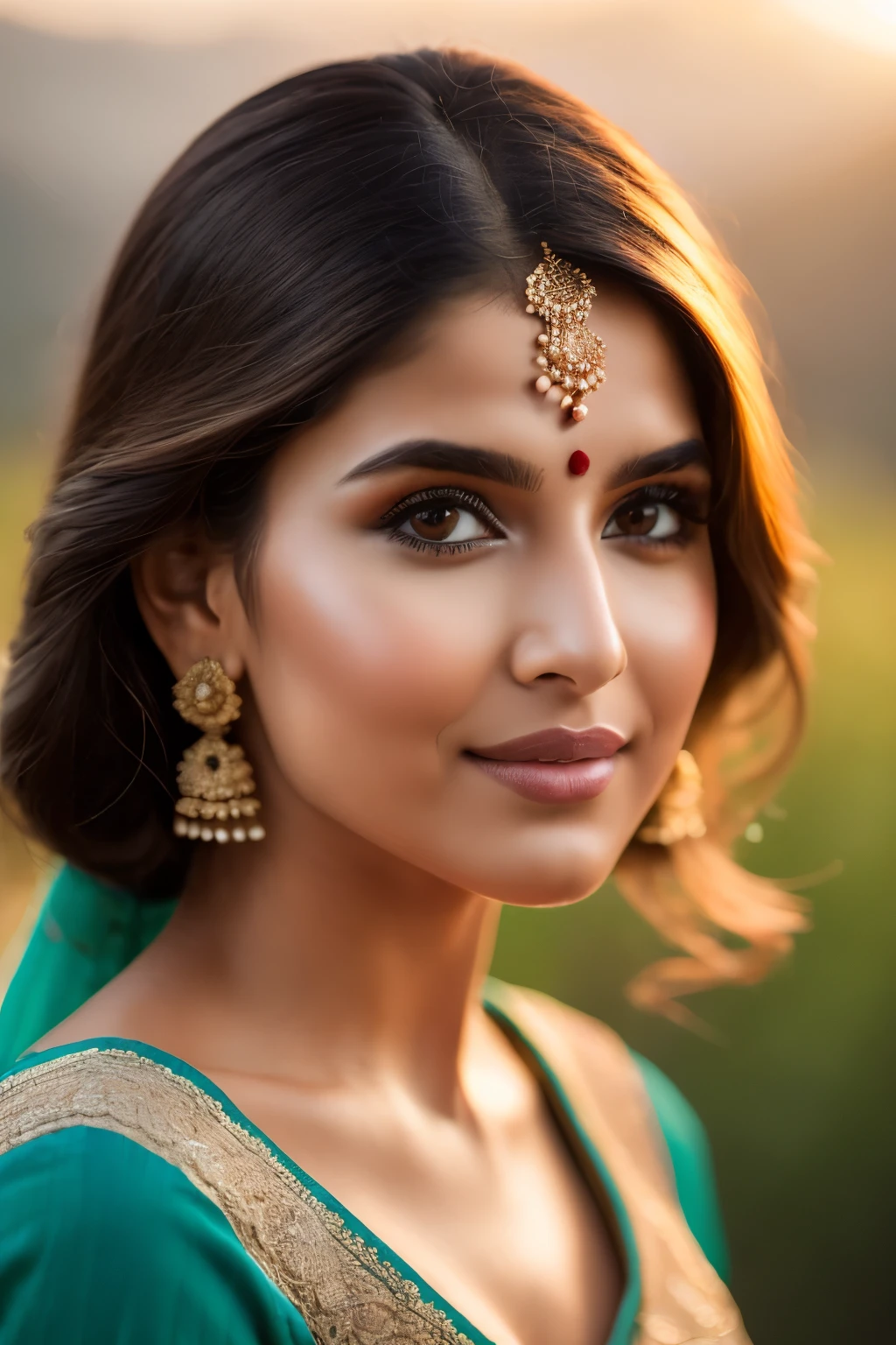 A beautiful sunrise over rice fields in India, Indian farmers harvesting rice, beautiful detailed eyes, beautiful detailed lips, extremely detailed eyes and face, long eyelashes, traditional Indian clothing, serene rural landscape, golden hour lighting, warm color tones, soft focus, photorealistic, 8k, high resolution, masterpiece, ultra-detailed, professional photography, vibrant colors, natural lighting, cinematic composition