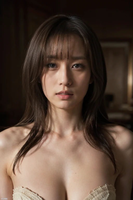 American style,masterpiece, best quality, Surreal, Ultra Detailed, 8K resolution, RAW photos, Clear focus, (1美國Movie明星), Solitary, Beautiful face, Perfect body, Mature woman,35 years old, Full body portrait, nano battle suit, Messy hair, very detailed,Movie, Movie light, Dark theme
