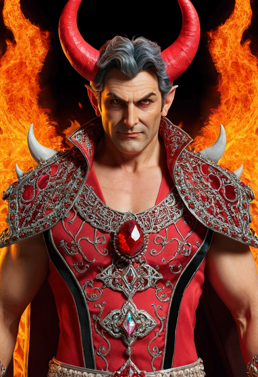 mature nicolas with devil horns