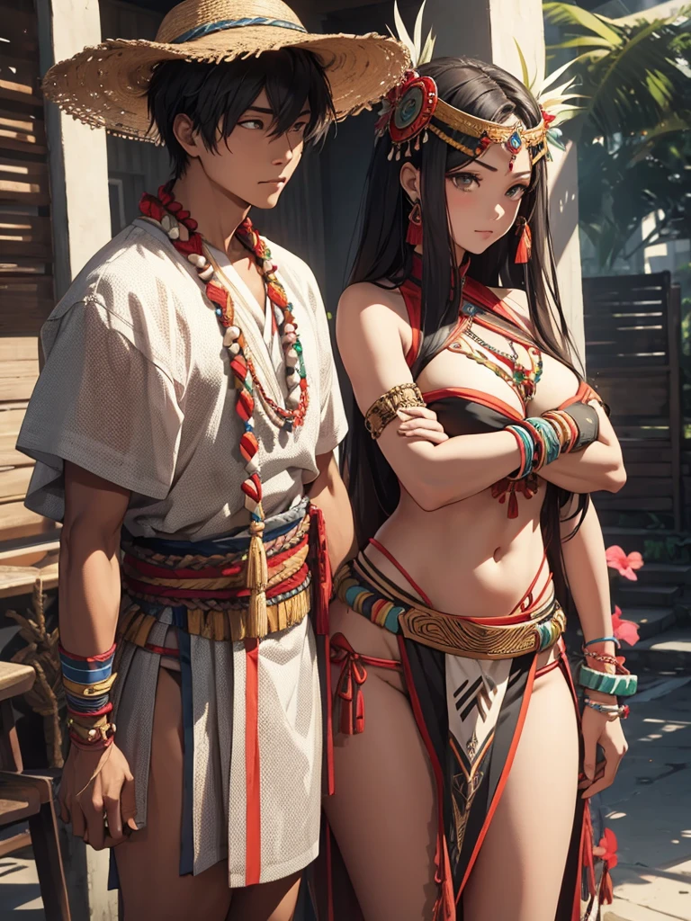 Male & female with filipino tribal outfit