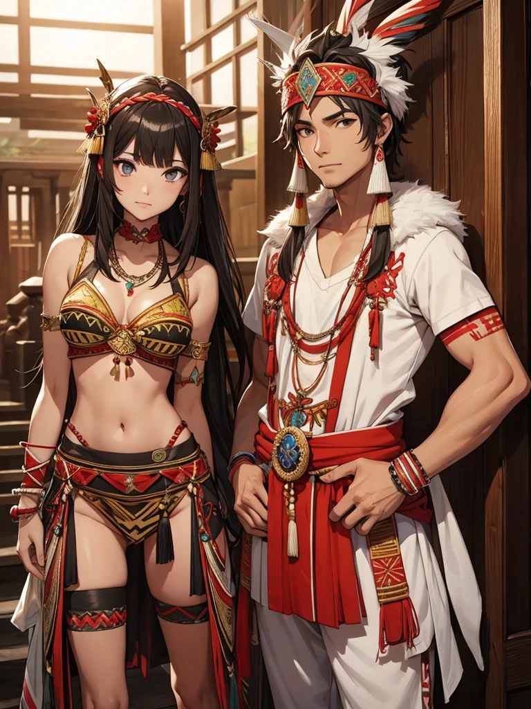 Male & female with filipino tribal outfit