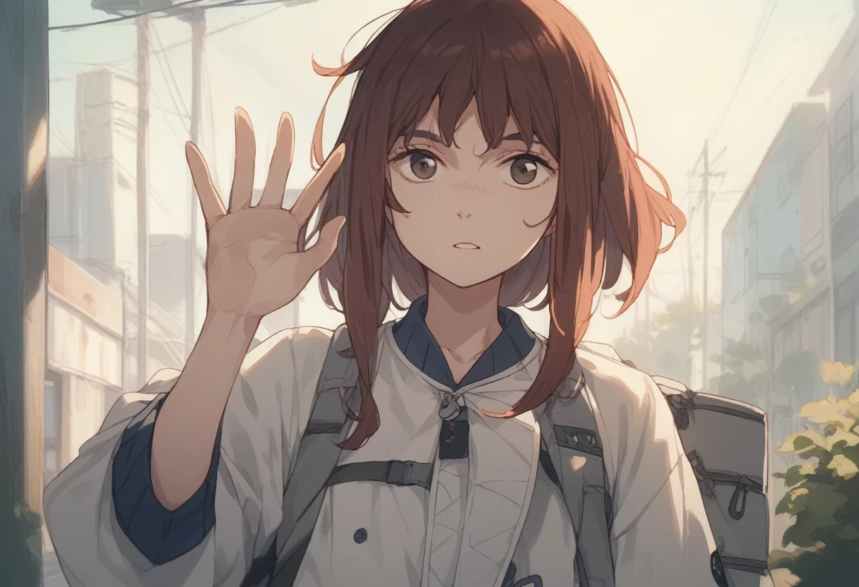 Kiruko waving from the front