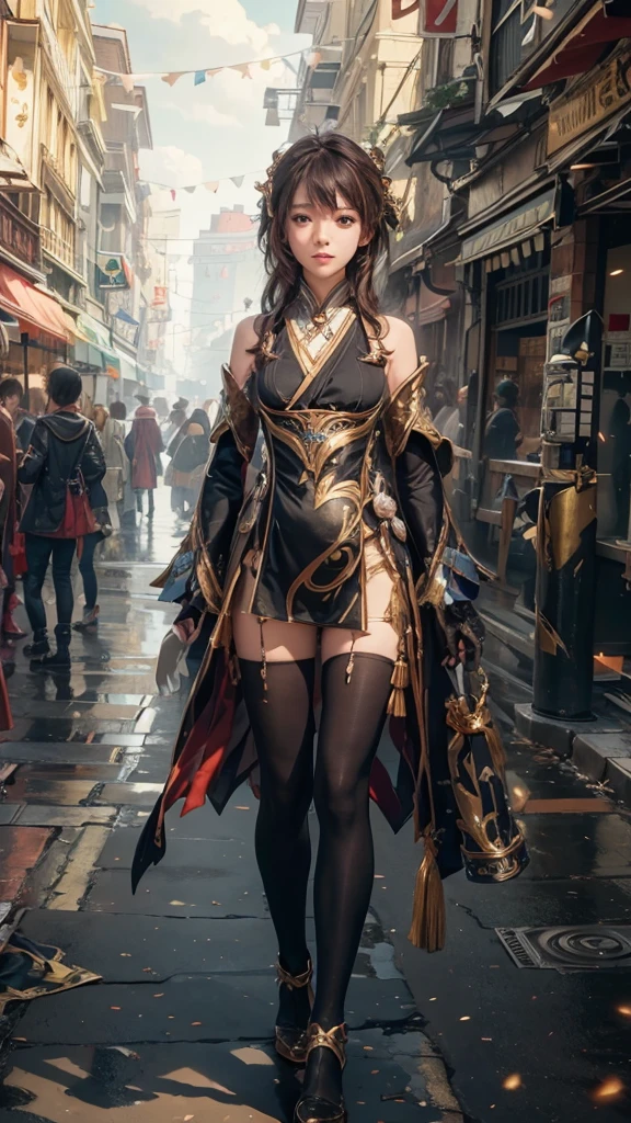best quality,masterpiece,extremely detailed CG unity 8k wallpaper,official art, (Realistic:1.2),1girl,solo,outdoors,looking at the viewer