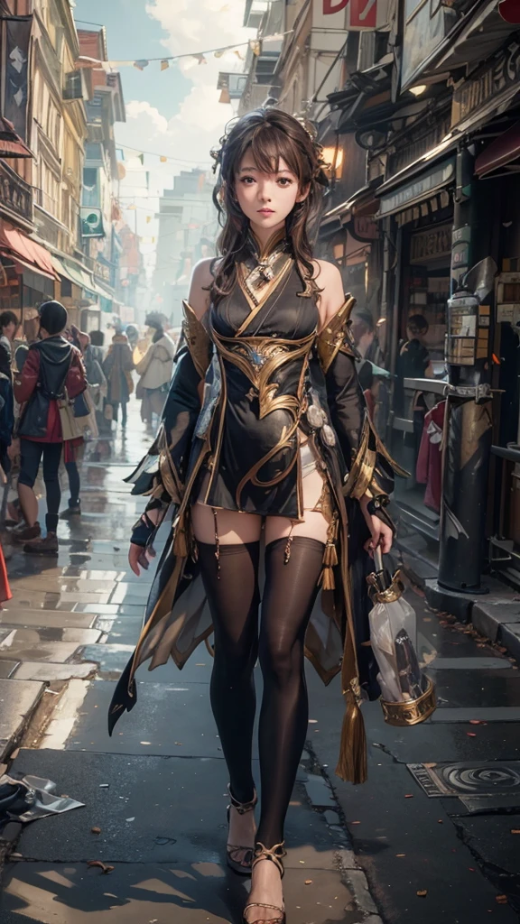 best quality,masterpiece,extremely detailed CG unity 8k wallpaper,official art, (Realistic:1.2),1girl,solo,outdoors,looking at the viewer