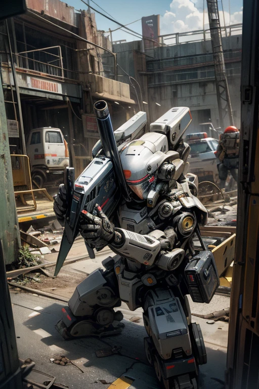 FBI,roboT,Police,droid,meca,ruins,Battle,