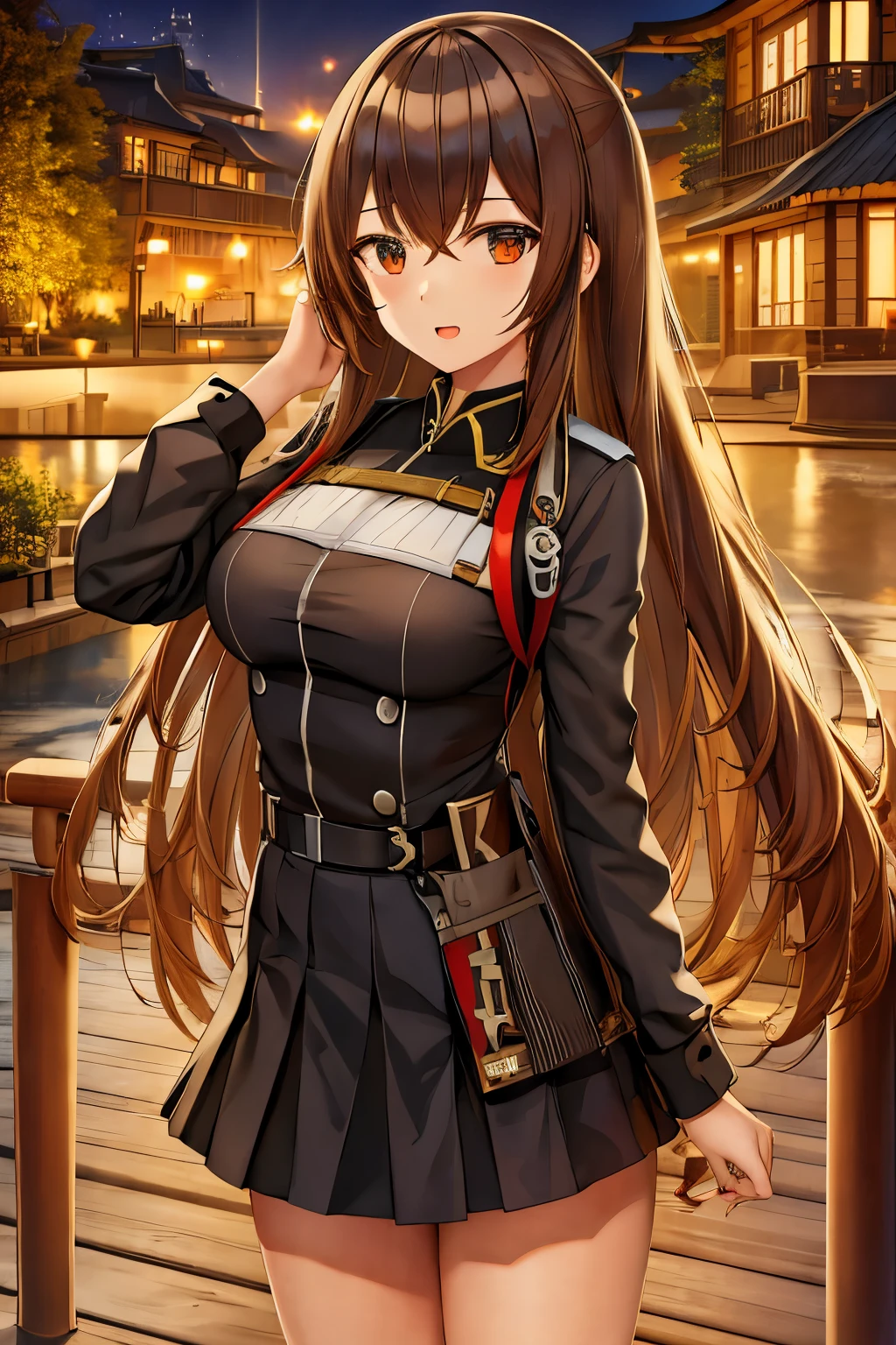 hree girls and a boy are standing in front of a night sky, girls frontline universe, guweiz on pixiv artstation, girls frontline cg, 4 k manga wallpaper, artwork in the style of guweiz, best anime 4k konachan wallpaper, kantai collection style, guweiz on artstation pixiv, guweiz, girls frontline style