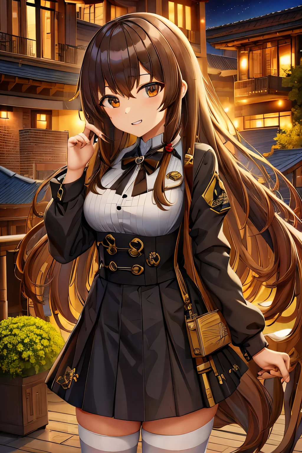 hree girls and a boy are standing in front of a night sky, girls frontline universe, guweiz on pixiv artstation, girls frontline cg, 4 k manga wallpaper, artwork in the style of guweiz, best anime 4k konachan wallpaper, kantai collection style, guweiz on artstation pixiv, guweiz, girls frontline style