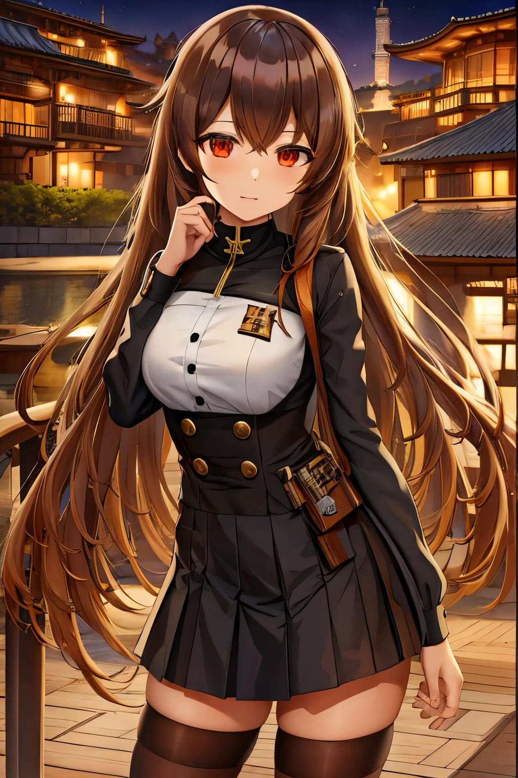 hree girls and a boy are standing in front of a night sky, girls frontline universe, guweiz on pixiv artstation, girls frontline cg, 4 k manga wallpaper, artwork in the style of guweiz, best anime 4k konachan wallpaper, kantai collection style, guweiz on artstation pixiv, guweiz, girls frontline style