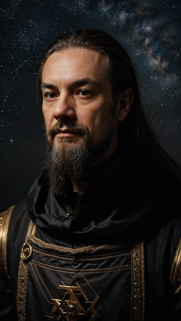 Prompt: "A portrait of Galileo Galilei with a vivid, hyper-realistic style, in 3D, surrounded by the early 17th-century scientific instruments, in a dark, starry observatory with bright colors and a cinematic effect --ar 9:16."
Línea del guión: “¡Hola, soy Galileo Galilei! Hoy te compartiré tres datos fascinantes sobre el cosmos.”