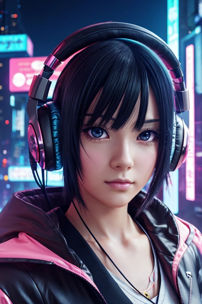 a close up of a person with a headphones and a clock, anime style 4 k, anime vibes, anime cyberpunk art, anime style artwork, anime styled digital art, anime art wallpaper 4 k, anime art wallpaper 4k, detailed digital anime art, cyberpunk anime art, dreamy psychedelic anime, anime style mixed with fujifilm, detailed anime artwork, trending anime artwork
