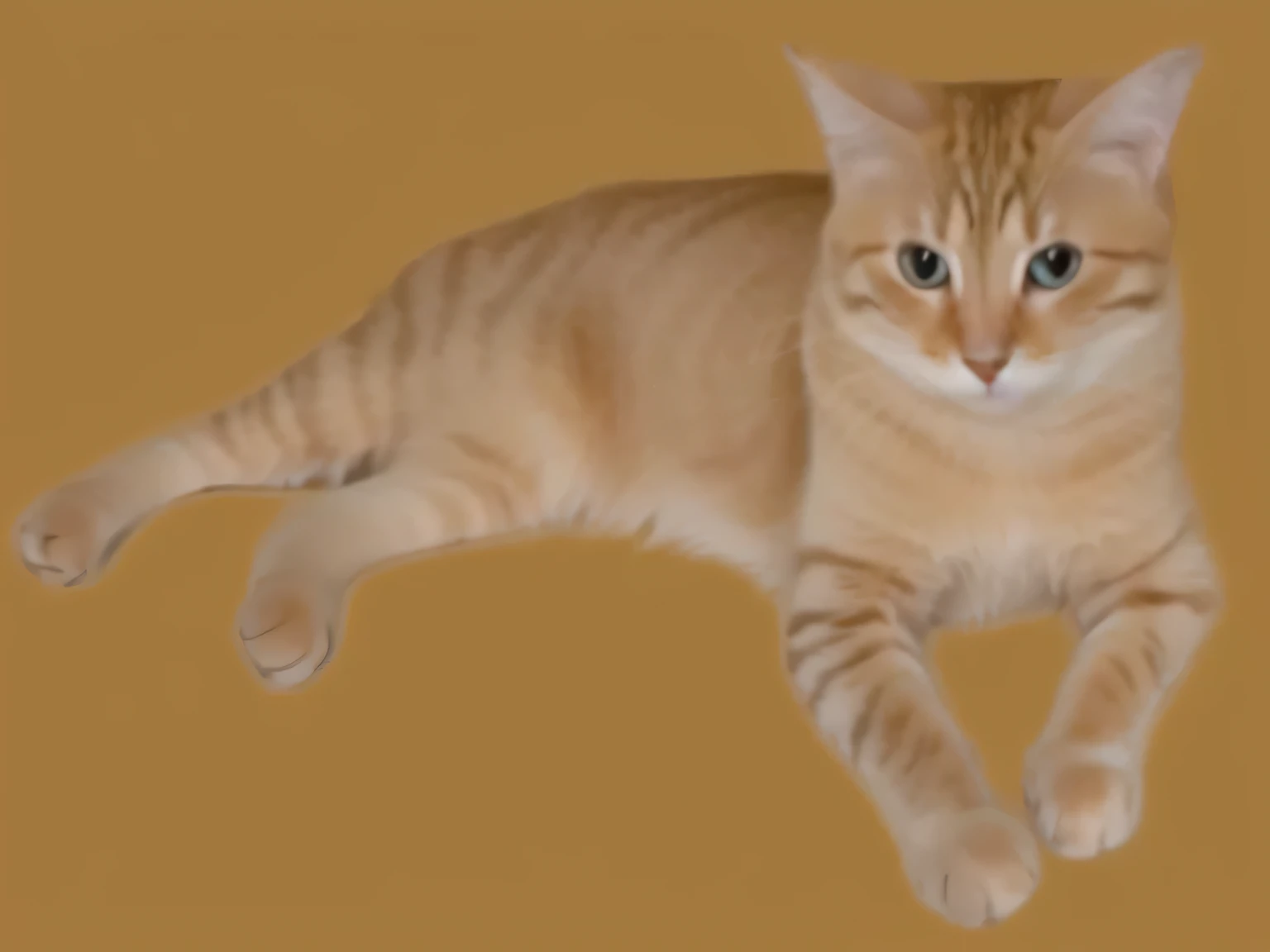 a very cute cat, vivid colors, high contrast, she is very happy, her look is very happy and bright, she is smiling, the image is very detailed