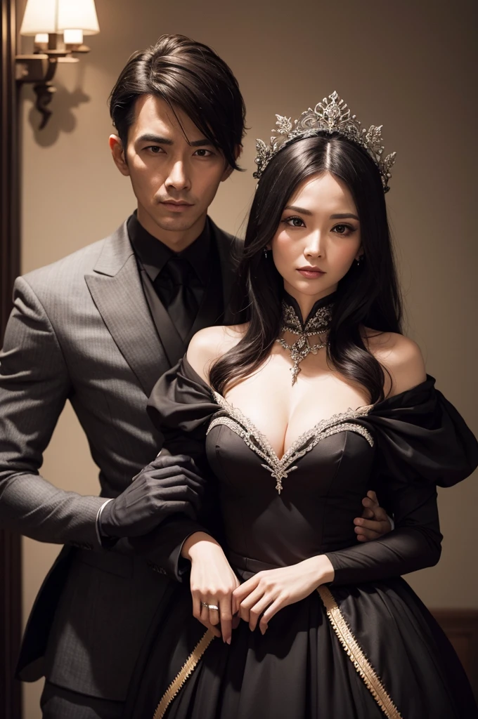 Pointy woman with her husband