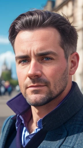 A Scottish man focus on the face