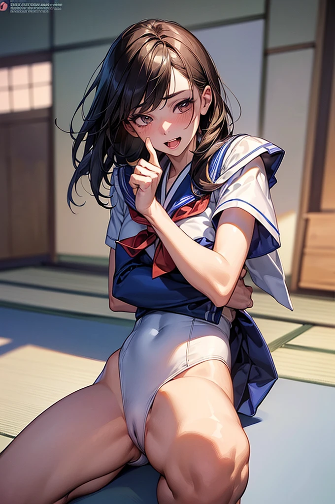 Top Quality, Masterpiece, Super High Resolution, (Photorealistic:1.4), Highly Detailed, Professional Lighting Smile, Masterpiece, Top Quality, (Low Angle), Low Angle, Shot from the Floor, ((Super Detailed Face, Detailed Lips, Squinting, Double Eyelid), ((One Girl)), Top, (Japanese Girl_Woman:1.1) Japanese girl, Junior high school student, Sailor suit on upper body, Sailor suit, Female genitalia visible, Legs spread wide, Cunt overflowing with love juice, White fluid flowing from cunt, Female genitalia wet and shiny, (Attractive Japanese women pictures), Female genitalia fully visible, Showing off skin, Embarrassed expression, (Japanese girl_woman:1.1) Blushing, Aww face, Open mouth wide, Ecstasy, Sticking out tongue, Sexual expression, Spreading legs wide, (((spreading vaginal vestibule with fingers to show))),,Vagina fully visible, ((only one person)),,Vagina fully visible, Very much pubic hair, Pubic hair is black, (((your )))), ((crotch open)),,female genitalia fully visible, ((one person)), very detailed, octane rendering, legs open, crouching, female genitalia exposed, semen on cunt, vibrator in cunt, girl holding vibrator