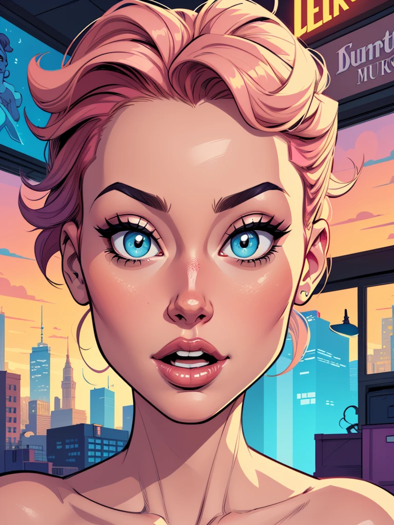 Character Cornelia from Twitchynua naked without clothes cartoon image of a woman .cartoon style illustration, cartoon art style, cartoon art style, digital illustration style, highly detailed character design, cute detailed digital art, City fan art, Portrait Character Design, beautiful digital illustration, high-quality portrait, comic book art, young woman. expression of sexual desire