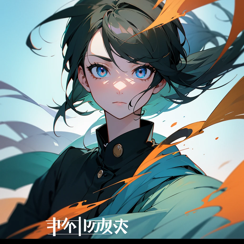 Create an anime image as if it were a movie poster. An animated image, eye-catching and deep