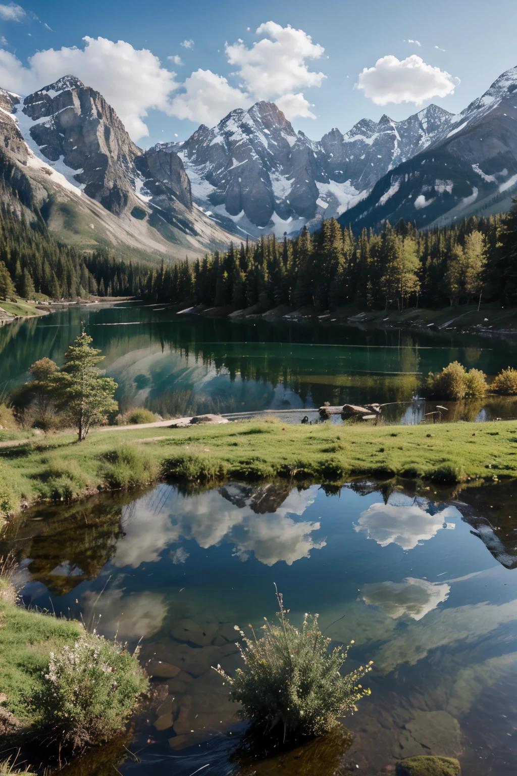 Scenery
Lake and mountains trees 