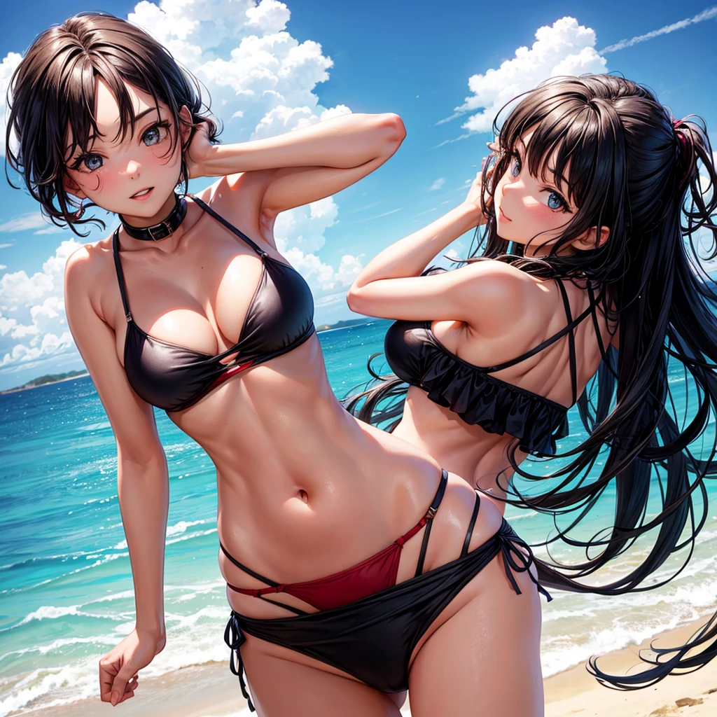 Hot girls on the beach being over in front of me