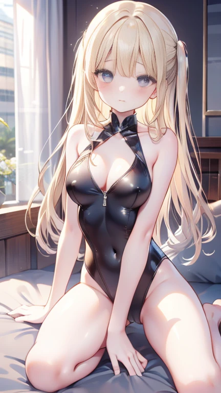 (Highest quality)), ((masterpiece)), (detailed), One Woman,16 year old pretty woman,Very sexy,Baby Face,young woman,Breast size is good,White one piece swimsuit,
Beautiful woman,Beautiful Face,Big eyes,Grey Eyes,Beautiful Eyes,Beautiful double eyelids,Beautiful teeth alignment,Beautiful body lines,Slender body,Beautiful Hands,Beautiful feet,Long hands,Long legs,Long and supple hair,Shiny Hair,Blonde Hair,Full Body Shot,Embarrassed expression,blush,Crying face,Mouth half open,From below,Beautiful shoulders,Beautiful clavicle、Are standing,(Sweat),((Steam 1.4)),Embarrassed expression,blush,humiliation,Shoulder out,Beautiful shoulders,Beautiful clavicle,((Big Tits 1.8))(((Valley 1.7))),sow off nipples under white shirt,grabbing own breasts,(((Woman with legs apart 1.9))),
