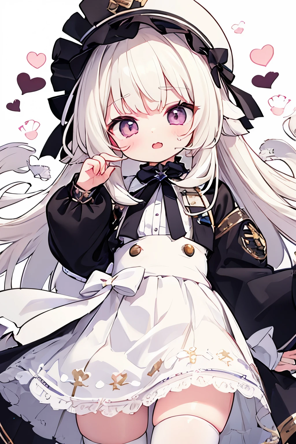 cute white sable girl, cute white sable clothes, cute expression, 
