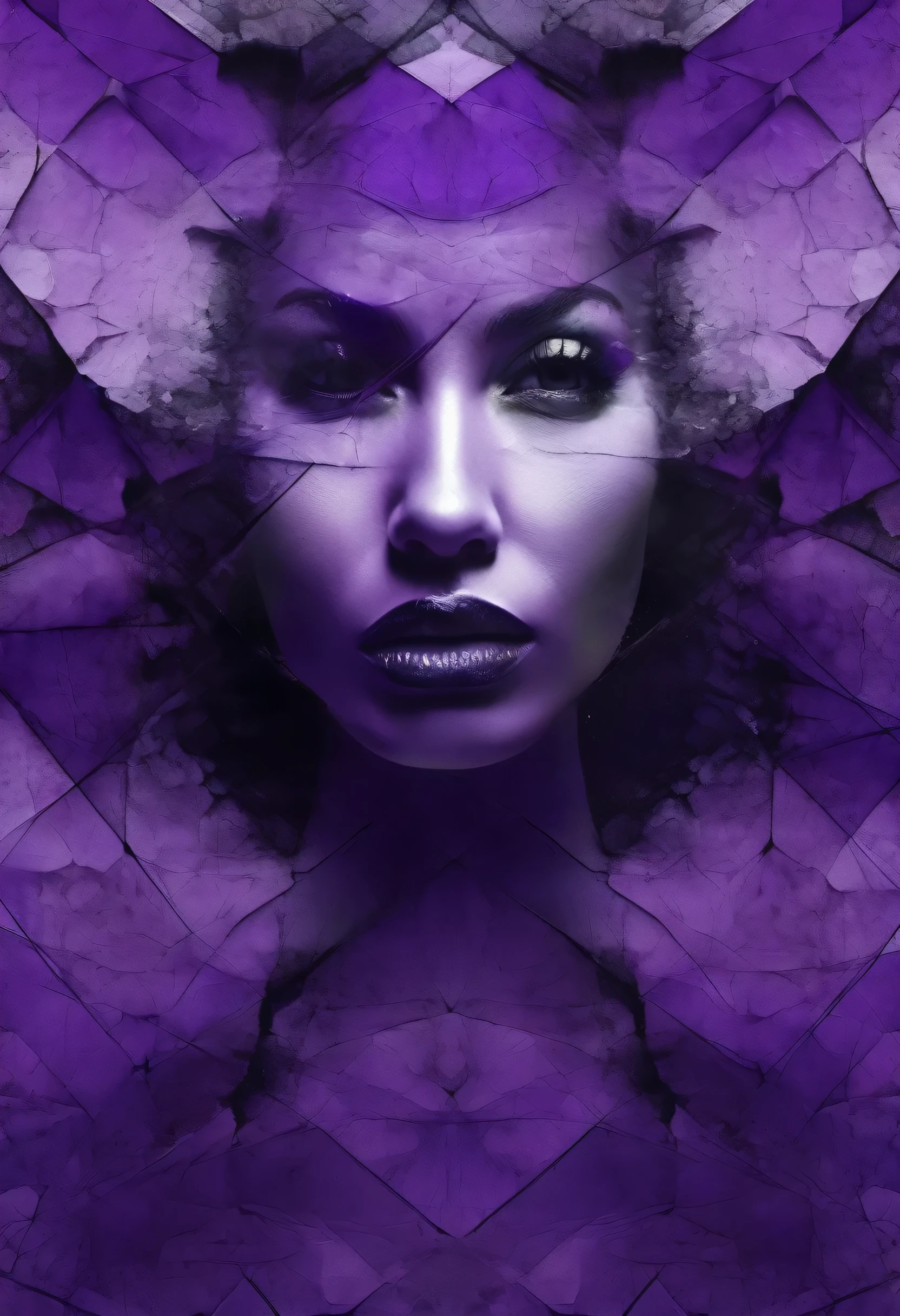 purple, ultra detailded artiStic abStract photography of geometrical woman face, Linda flor roSa branca à beira-mar, dia enSolarado, nuvenS cumuluS brancaS, detailded Symmetric circular iriS, fragmentoS de papel quebrado, poStura natural do corpo, Arte de Alberto SeveSo, por Guy Denning, comi no John'S, por RuSS MillS, por GuStav Klimt, Simétrico, EStilo de arte abStrata, complex and intricate watercolor painting, olhoS afiadoS, digitalpainting, exploSão de coreS, sheen, colorfully, conceptual artwork, volumetric lighting, reflexoS metálicoS, 8k, by Artgerm, tendênciaS no artStation, ReSolução 16k, 300 dpi, 600 dpi, 4K, vencedor do concurSo, High definition, dourado eyeS , detailded, realiSta, 8k uhd, high qualiy