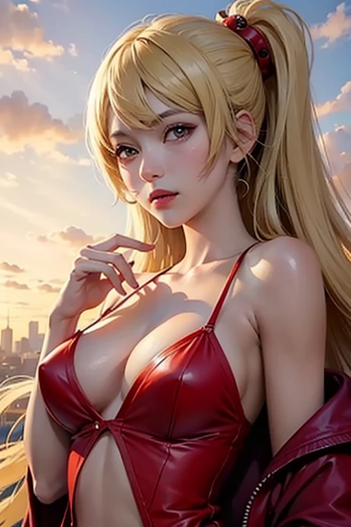 Kizi, アニメ, blonde, Caucasian skin, vampires, Eyes red, Shinobu do アニメ kizumonogatari